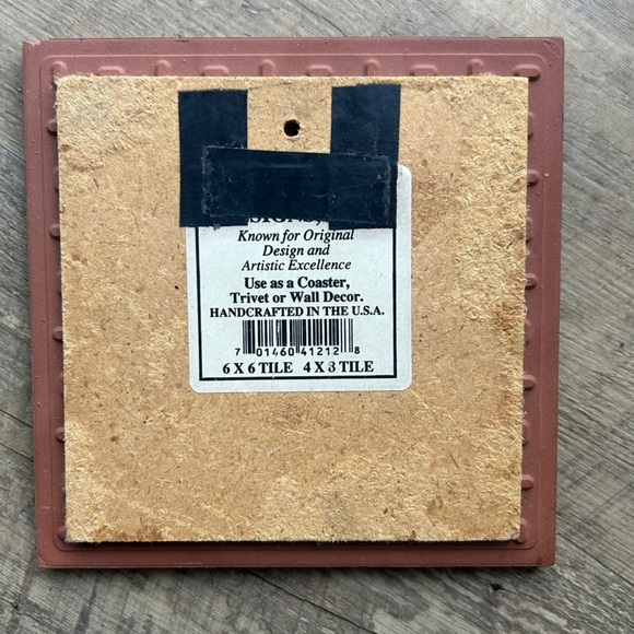 Teissedre Kokopelli Pueblo Chili Peppers Flute Players Tile Southwestern Vintage - Picture 3 of 4